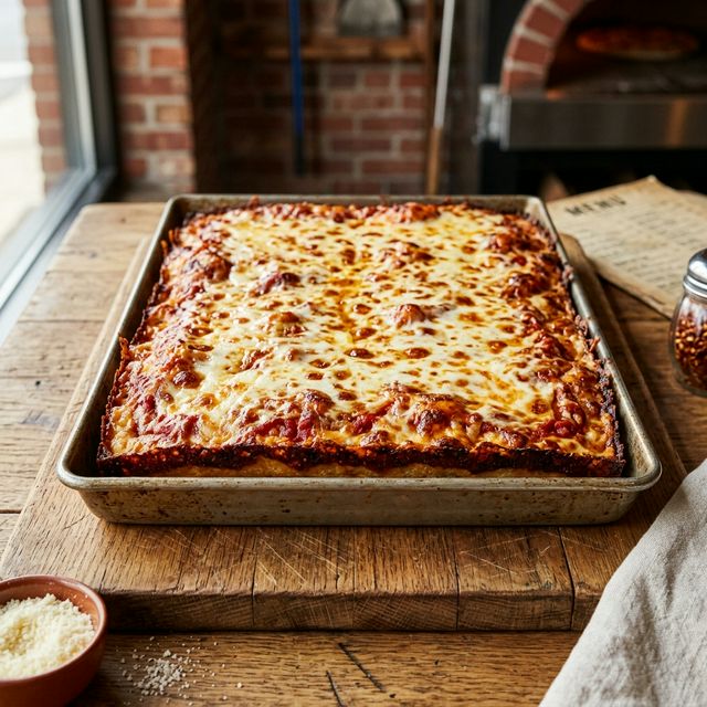 Detroit-Style Deep Dish Cheese